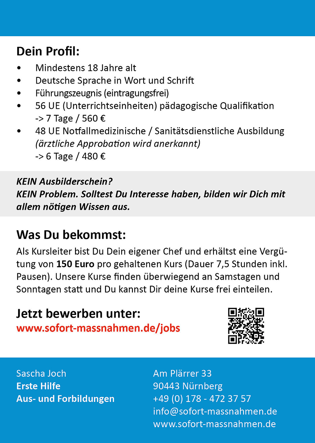 Flyer Jobs Rückseite Flyer Jobs Rückseite